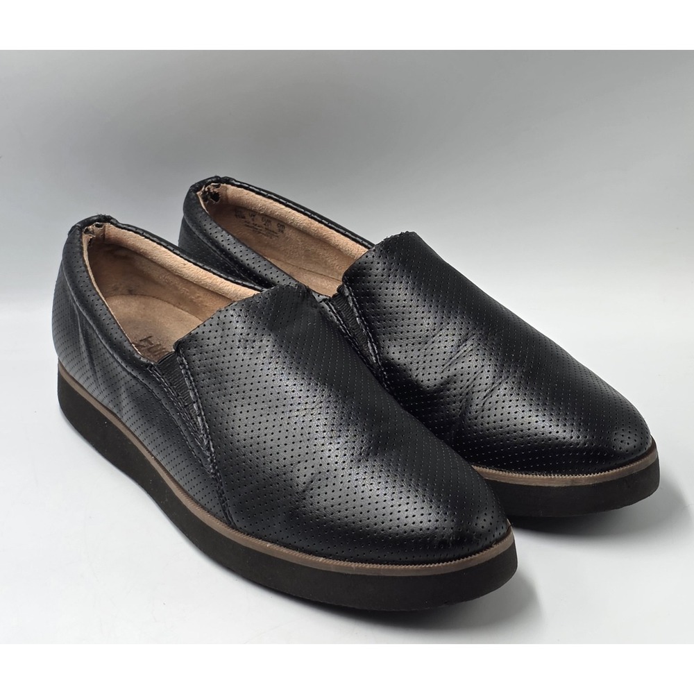 Naturalizer Effie Zophie Perforated Leather Slip On Loafers Black 11M